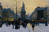 Eugene Galien-laloue Famous Paintings - Place de la Republique - Paris